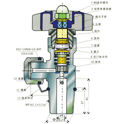 NF-8型高純氣鋼瓶閥